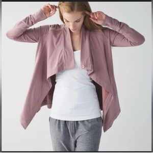 Lululemon mauve wrap sweatshirt cardigan size 4